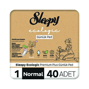 Sleepy Ecologic Premium Plus Günlük Ped Normal 40'lı - 1