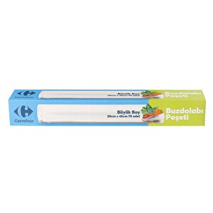 Carrefour Büyük Boy Buzdolabı Poşeti 70'li 30x45cm -1