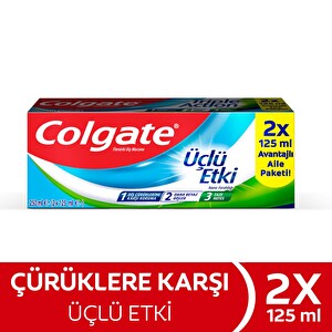 Colgate Üçlü Etki Diş Macunu 2X125 ml -1