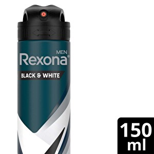 Rexona Men Erkek Sprey Deodorant Invisible Black & White 72 Saat Kesintisiz Üstün Koruma 150 ml -1
