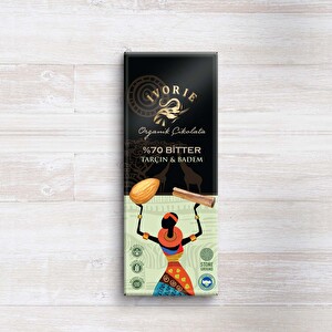 Ivore Organik Şekersiz Bitter Çikolata 40 g -1