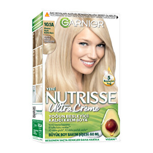 Garnier Nutrisse Yoğun Besleyici Kalıcı Krem Saç Boyası 10.1A Ekstra Açık Küllü Sarı -1