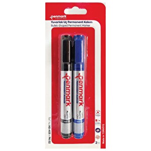 Permanent Marker Yuvarlak Uçlu Tahta Kalemi 2'li - 1