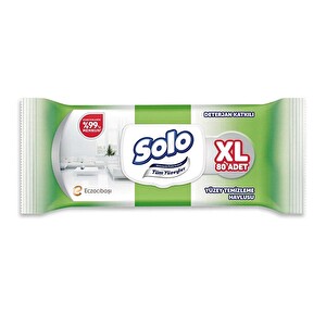 Solo Tüm Yüzeyler XL Temizleme Mendili 80'li -1
