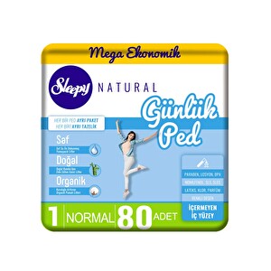 Sleepy Günlük Ped Mega Ekonomik Normal 80 Adet - 1