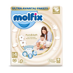 Molfix Pure&Soft Maxi 4 Beden Bebek Bezi 86'lÄ± - 1