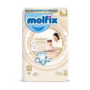Molfix Pure&Soft Junior 5 Beden Bebek Bezi 66'lÄ± -1