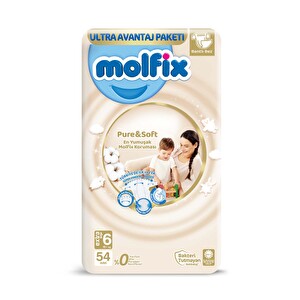 Molfix Pure&Soft Extra Large 6 Beden Bebek Bezi 54'lÃ¼ -1