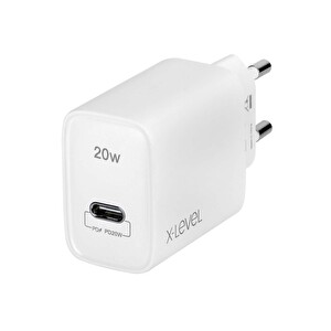 X-Level XC4010 X-ChargerSmart 20 W Usb-C Hızlı Şarj Aleti Beyaz -1