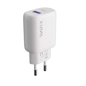 X-Level XC4021 X-ChargerSmart Pro Duo 33 W Type-C + Usb A Duo Hızlı Şarj Aleti Beyaz -1