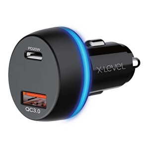 X-Level XC4050 X-Chargerdrive 2 Port Araç İçi Hızlı Şarj Aleti Siyah -1