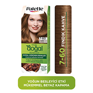Palette Kalıcı Doğal Renkler  7-60 Fındık Kahve Saç Boyası -1