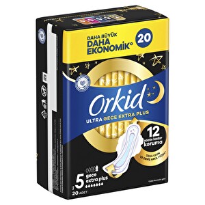 Orkid Ultra Gece Ekstra Plus Hijyenik Ped 20'li - 1