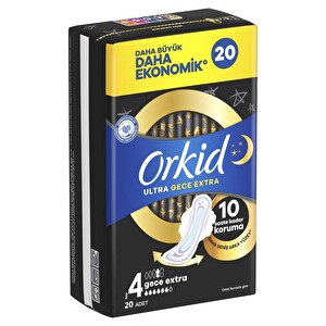 Orkid Ultra Gece Ekstra Hijyenik Ped 20'li -1