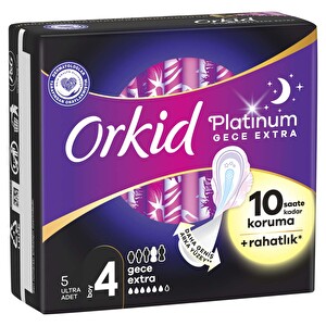 Orkid Platinum Gece Ekstra Hijyenik Ped 5'li -1