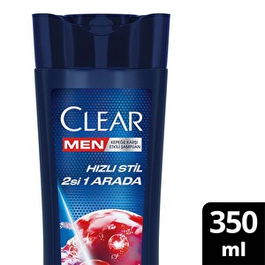 Clear Men Hızlı Stil 2'si 1 Arada Şampuan 350 ml - 1