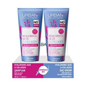 Urban Care Hyalüronik Asit ve Kolajen Şampuan 250 ml + Hyalüronik Asit ve Kolajen Saç Kremi 250 ml -1