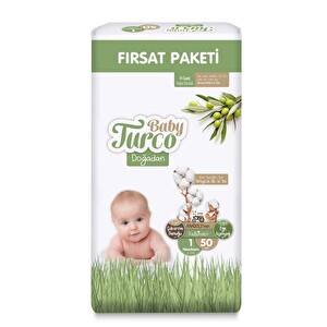 Baby Turco DoÄadan FÄ±rsat Paket YenidoÄan Bebek Bezi 50'li -1