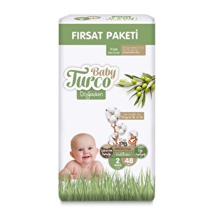 Baby Turco DoÄadan FÄ±rsat Paket Mini  Bebek Bezi  48'li -1