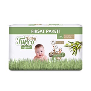 Baby Turco DoÄadan FÄ±rsat Paket Midi  Bebek Bezi  42'li -1