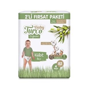 Baby Turco DoÄadan 2'li FÄ±rsat Paket KÃ¼lot Bebek Bezi Maxi 82'li - 1