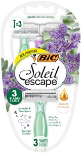 Bic Soleil Escape 3 Bıçaklı Lavanta & Okaliptüs 3'lü Paket -1