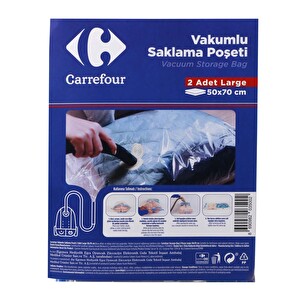 Carrefour Vakumlu Saklama Poşeti 2 Adet Large 50X70 cm -1