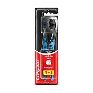 Colgate Super Clean Black Diş Fırçası 1+1 -1