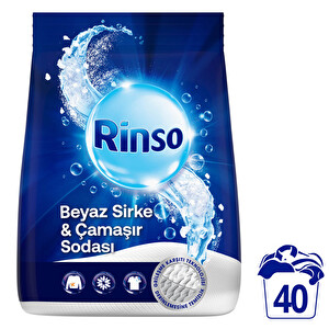 Rinso Beyaz Sirke ve Çamaşır Sodası Beyazlar için Toz Deterjan 6 KG - 1