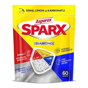 Asperox Sparx Diamond Bulaşık Makinesi Kapsül 60'lı -1