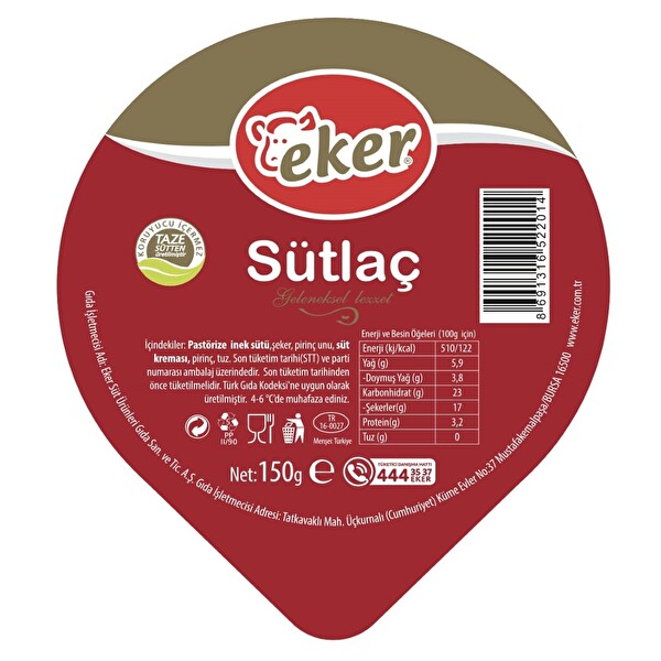 Eker Sütlaç 150 g Eker Sütlaç 150 g