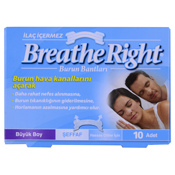 Breathe Right Şeffaf Büyük Boy Breathe Right Şeffaf Büyük Boy