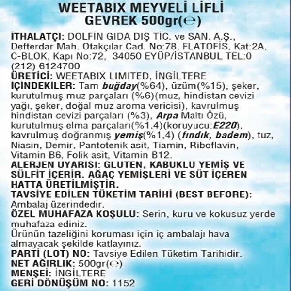 Weerabix Meyve & Kuruyemişli Mini Weerabix Meyve & Kuruyemişli Mini