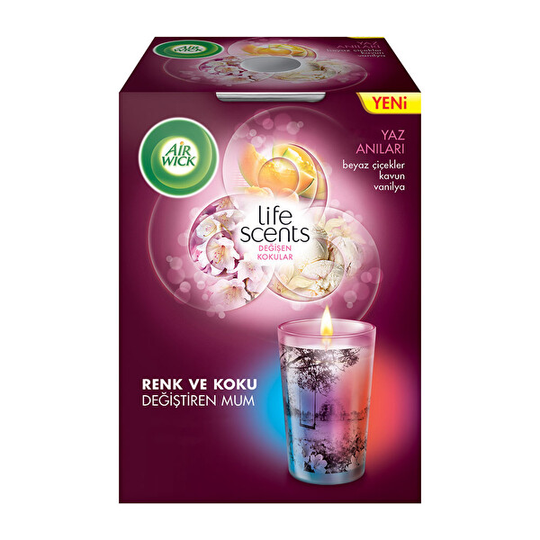 Air Wick Oda Kokusu Life Scents Renk ve Koku Değiştiren Mum Yaz Anıları Air Wick Oda Kokusu Life Scents Renk ve Koku Değiştiren Mum Yaz Anıları