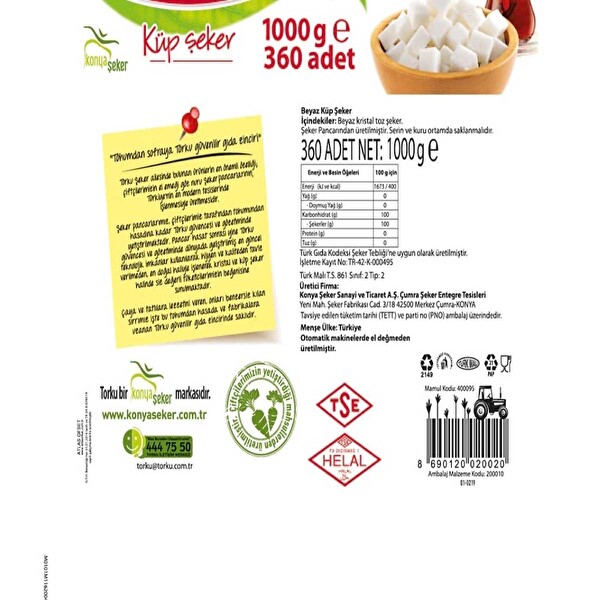Torku Küp Şeker 1 kg Torku Küp Şeker 1 kg
