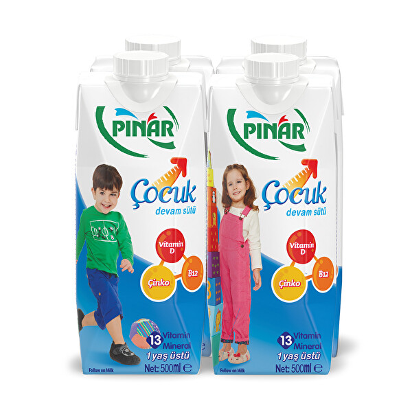 Pınar Çocuk Devam Sütü 4x500 ml
