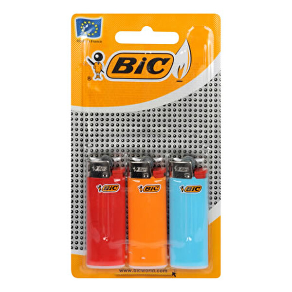 Bic Çakmak Renkli 3'lü Mini J5 Bic Çakmak Renkli 3'lü Mini J5