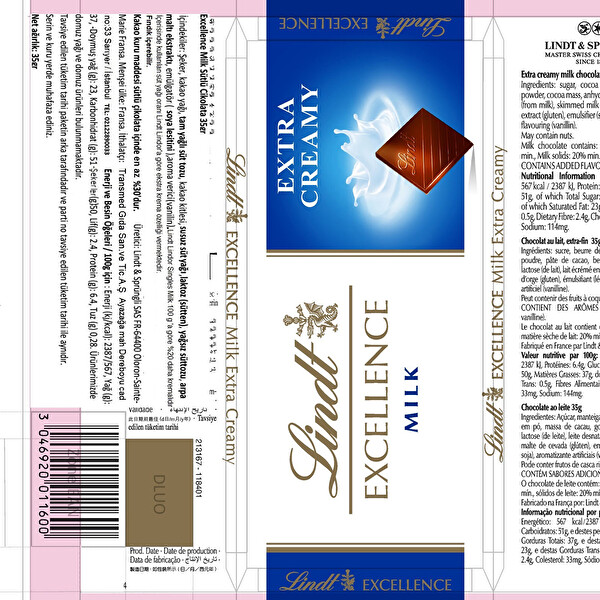 Lindt Excellence Milk 35 g Lindt Excellence Milk 35 g