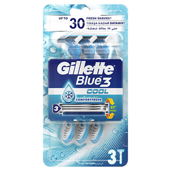 Gillette Blue 3 Cool Kullan At Tıraş Bıçağı 3'lü Gillette Blue 3 Cool Kullan At Tıraş Bıçağı 3'lü