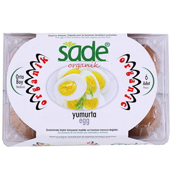 Sade Organik Yumurta 6'lı Sade Organik Yumurta 6'lı