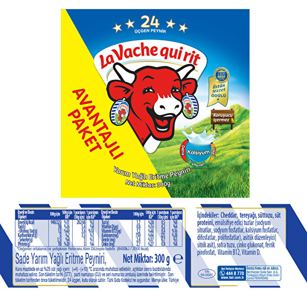 La Vache Qui Rit Avantaj Paketi 24'lü 300 g La Vache Qui Rit Avantaj Paketi 24'lü 300 g
