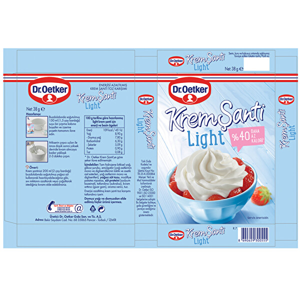 Dr Oetker Light Krem Santi 38 G 30015176 Carrefoursa