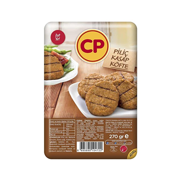 CP Piliç Kadınbudu Köfte 8'li 270 g CP Piliç Kadınbudu Köfte 8'li 270 g