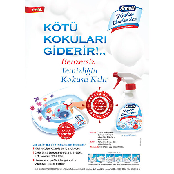Armelit Koku Giderici Fresh 250 ml Armelit Koku Giderici Fresh 250 ml
