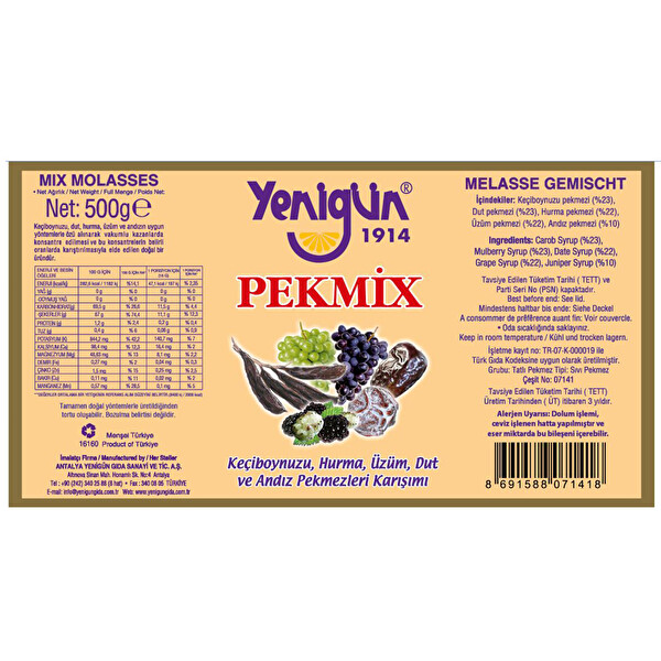 Yenigün Pekmix 500 g Yenigün Pekmix 500 g