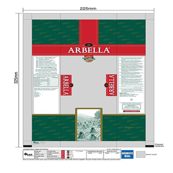Arbella Fettucini Makarna 500 g Arbella Fettucini Makarna 500 g