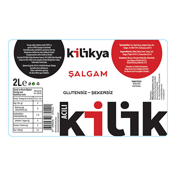 Kilikya Şalgam 2 lt Acılı Kilikya Şalgam 2 lt Acılı