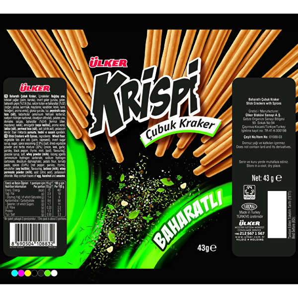 Krispi Baharatlı Çubuk Kraker 43 g Krispi Baharatlı Çubuk Kraker 43 g