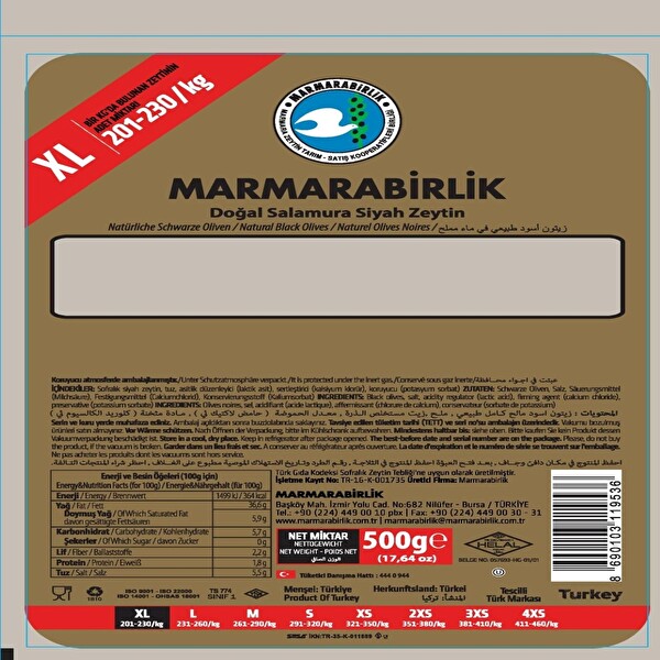 Marmarabirlik Mega Zeytin 500 g Marmarabirlik Mega Zeytin 500 g
