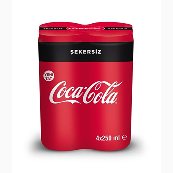coca cola sekersiz kutu 4 250 ml 30022074 carrefoursa